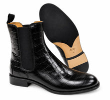 Load image into Gallery viewer, Chelsea Boots Croco Nero