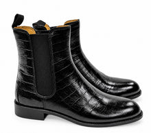 Load image into Gallery viewer, Chelsea Boots Croco Nero
