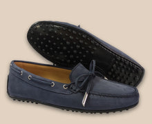 Load image into Gallery viewer, Mocassino Lacci Navy - Made in Italy -
